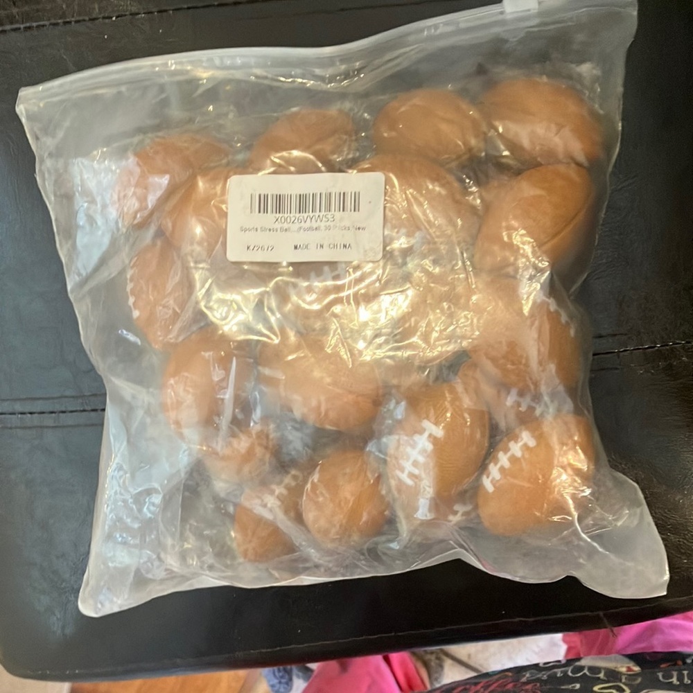 Bag of miniature stress footballs